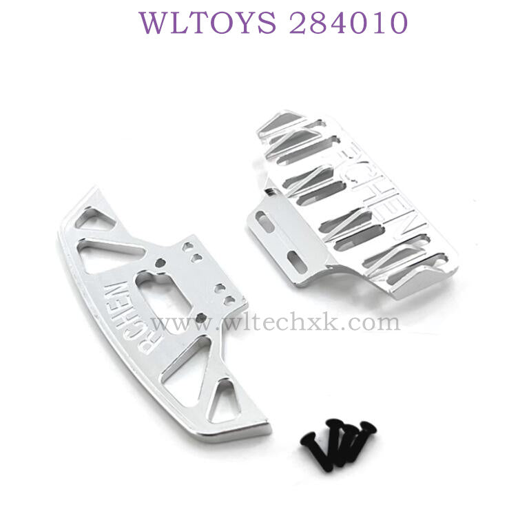 Upgrade parts of WLTOYS 284010 RC Car Front and Rear Protector silver
