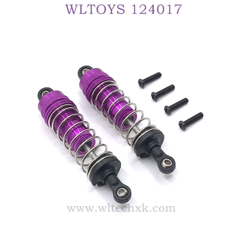 Upgrade Part of WLTOYS 124017 RC Car Shock Absorbers purple