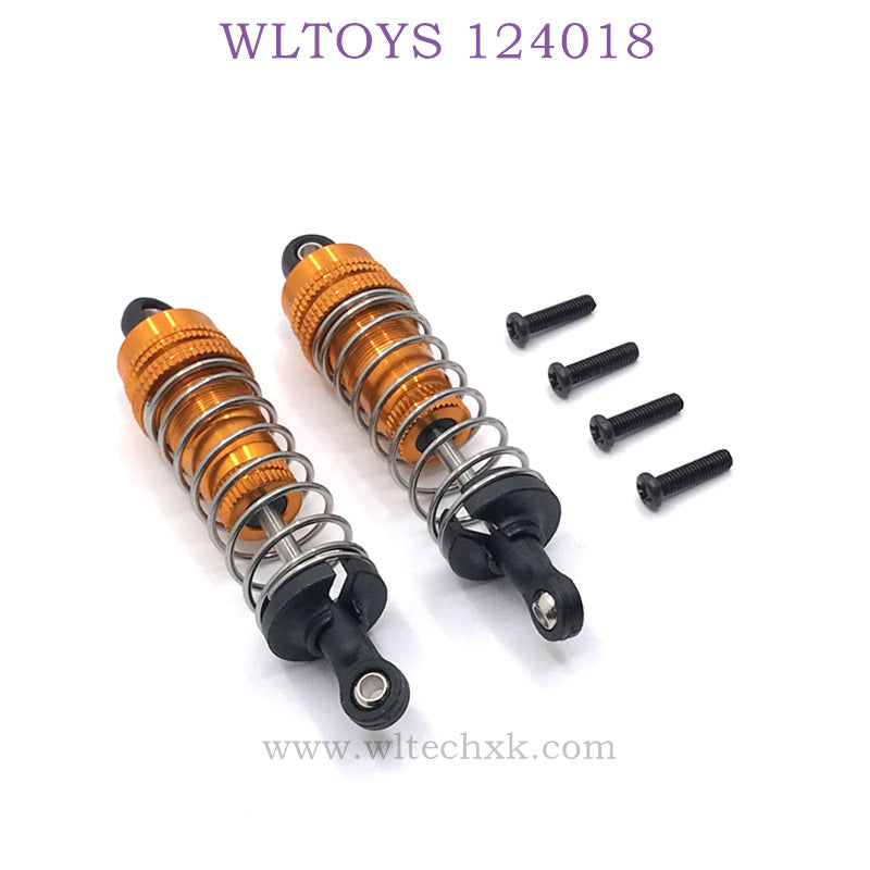 WLTOYS 124018 RC  Car Upgrade parts Shock Absorbers gold
