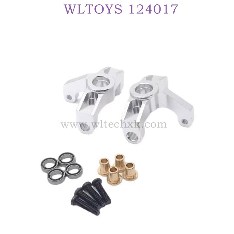 Upgrade Part of WLTOYS 124017 RC Car Steering Cups silver