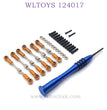 Upgrade Part of WLTOYS 124017 RC Car Connect Rod gold