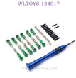 Upgrade Part of WLTOYS 124017 RC Car Connect Rod green