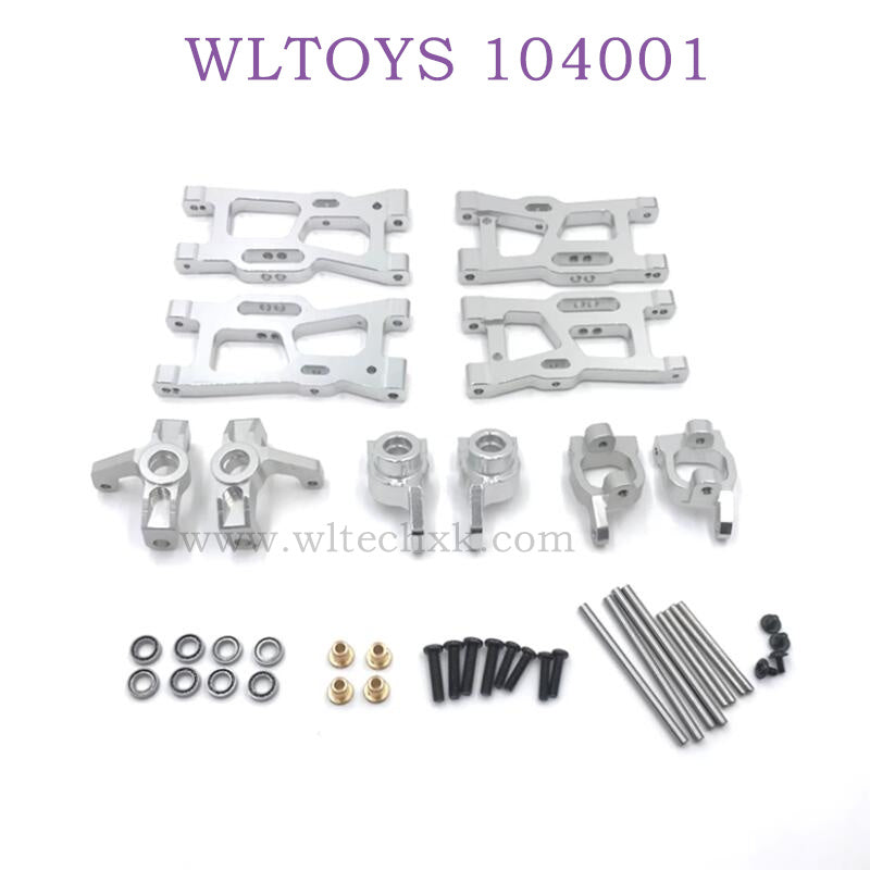 WLTOYS 124016 RC Car Upgrade parts Swing Arm and Wheel Seat silver