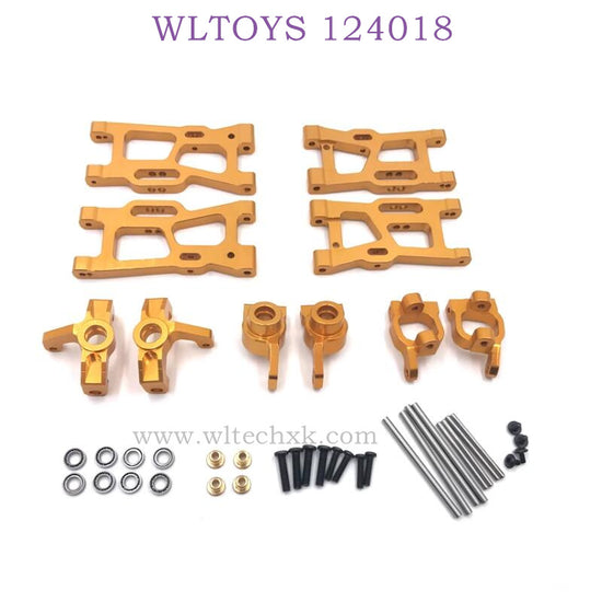WLTOYS 124018 RC Car Upgrade parts Swing Arm and Wheel Seat gold