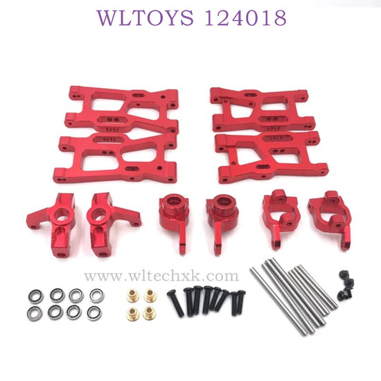 WLTOYS 124018 RC Car Upgrade parts Swing Arm and Wheel Seat red