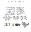 WLTOYS 124018 RC Car Upgrade parts Swing Arm and Wheel Seat silver