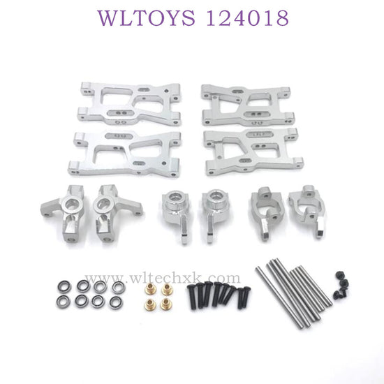 WLTOYS 124018 RC Car Upgrade parts Swing Arm and Wheel Seat silver