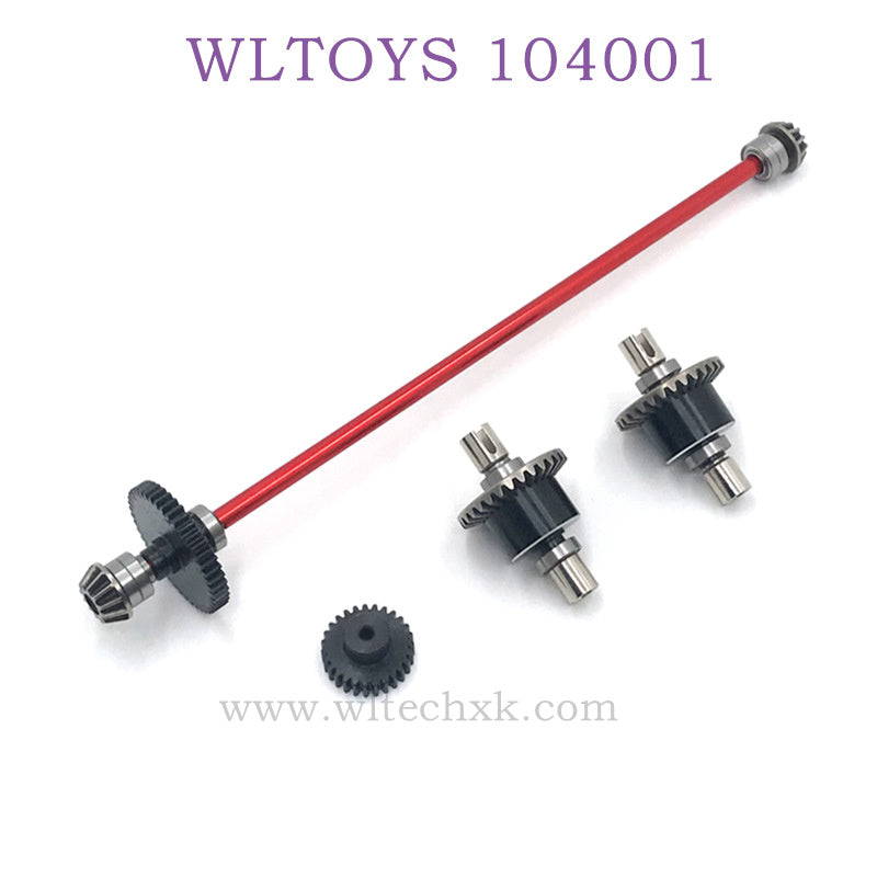 WLTOYS 124016 RC Car Upgrade parts Differential Assembly red