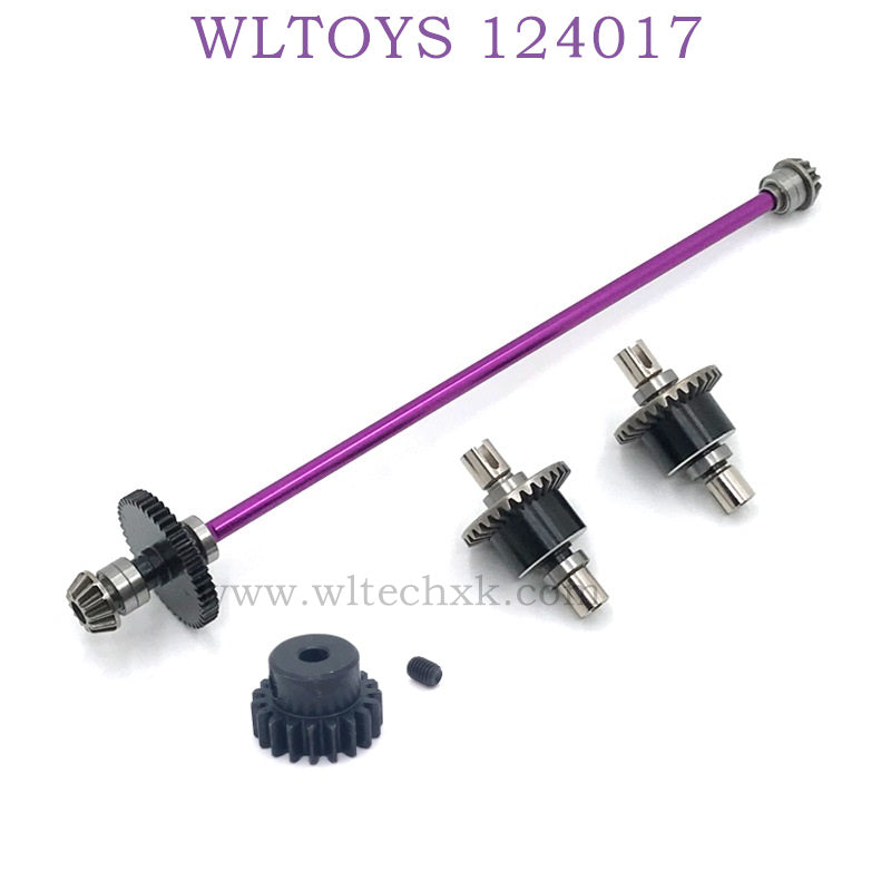 Upgrade Part of WLTOYS 124017 RC Car Differential Assembly purple