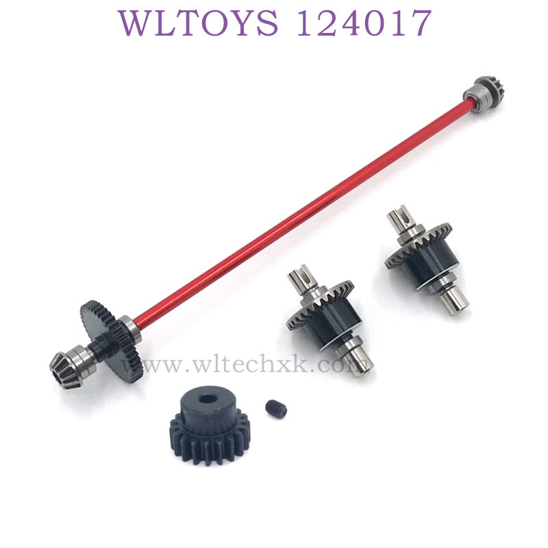 Upgrade Part of WLTOYS 124017 RC Car Differential Assembly red