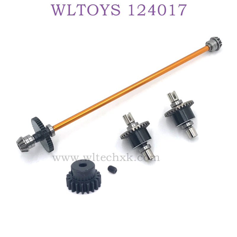 Upgrade Part of WLTOYS 124017 RC Car Differential Assembly gold