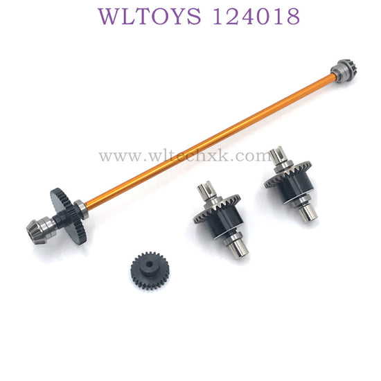 WLTOYS 124018 RC Car Upgrade parts Differential Assembly gold