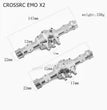CROSSRC EMO X2 Parts Front and Rear Axle Housing (silver black optional)