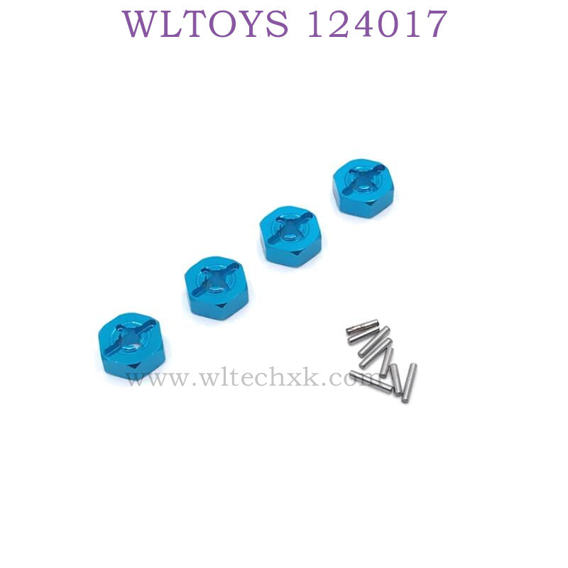 Upgrade Part of WLTOYS 124017 RC Car Hex Nut blue