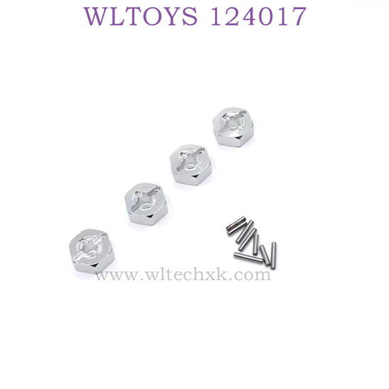 Upgrade Part of WLTOYS 124017 RC Car Hex Nut silver