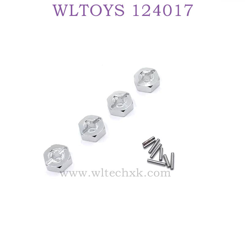 Upgrade Part of WLTOYS 124017 RC Car Hex Nut silver