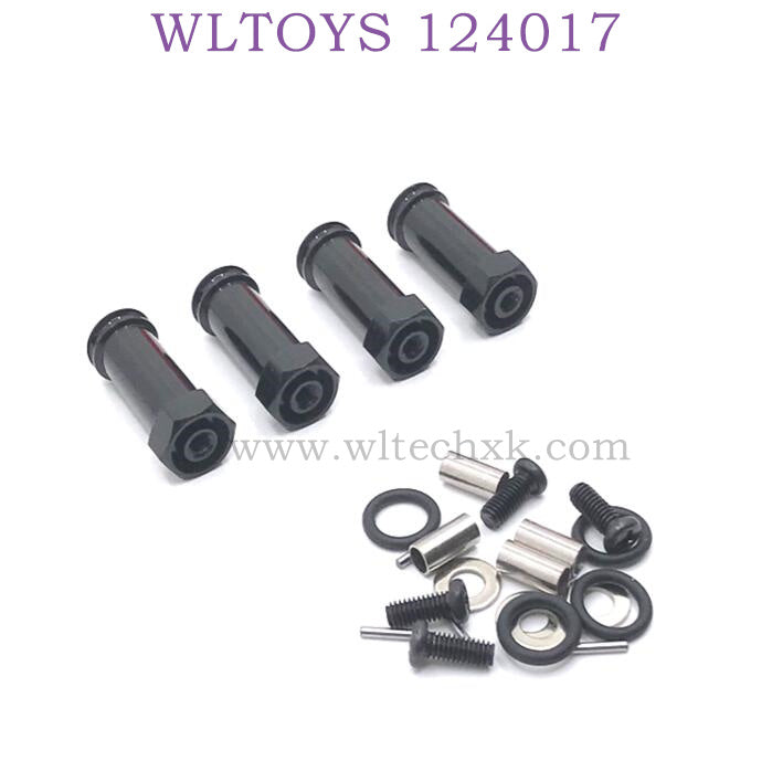 Upgrade Part of WLTOYS 124017 RC Car Extended Adapter black