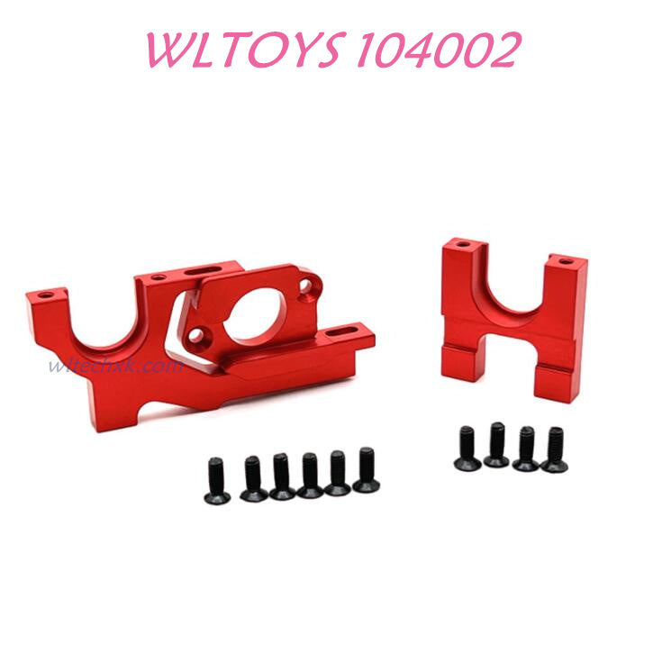 WLTOYS 104002 Reduction gear fixing seat + Motor fixed base Upgrade 1/10 Brushless 60km/h RC Car red