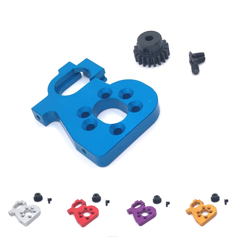 Upgrade Part of WLTOYS 124017 RC Car Motor Holder with Gear 