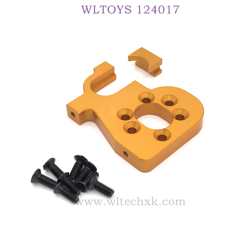 Upgrade Part of WLTOYS 124017 RC Car Motor Holder gold