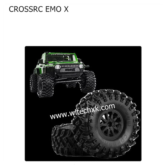 CROSSRC EMO X Parts 2.2 inch Wheels+Tires R151 black-2
