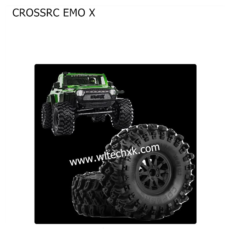 CROSSRC EMO X Parts 2.2 inch Wheels+Tires R151 black-2