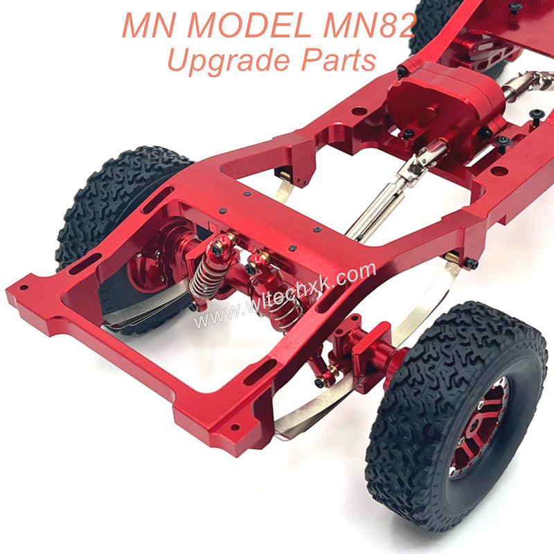 38-MN MODEL MN82 Upgrade Parts Metal Shock and Fixing seat Spring Silver-1
