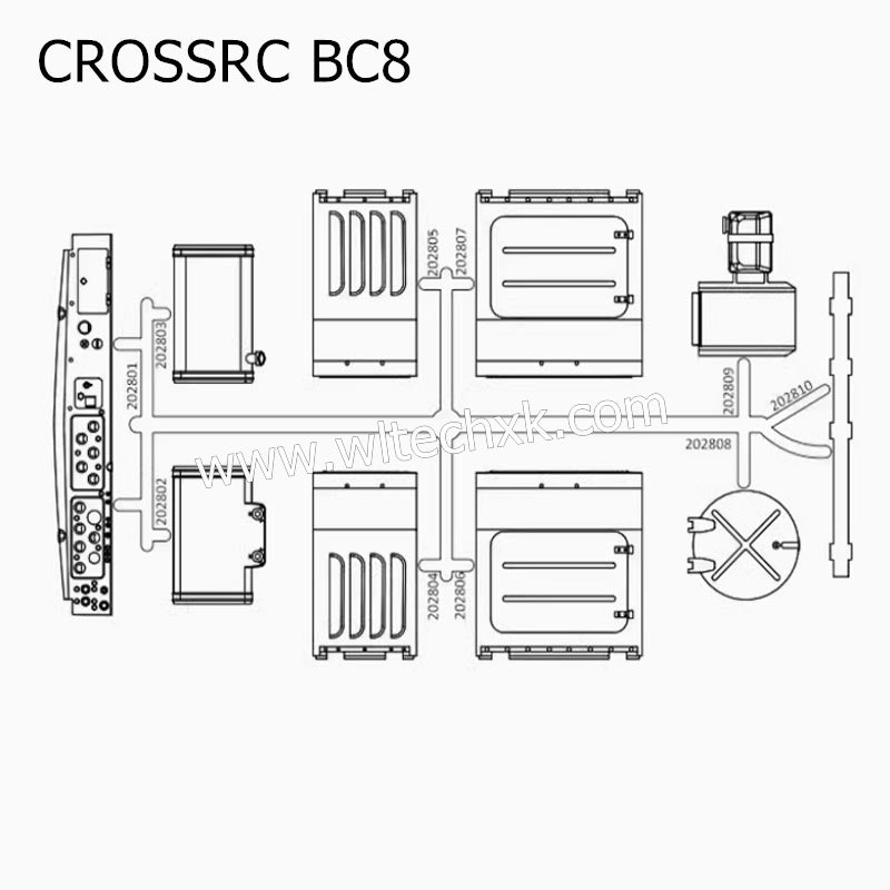 CROSSRC BC8 Parts Front Compartment Cover Parts CS-97400556