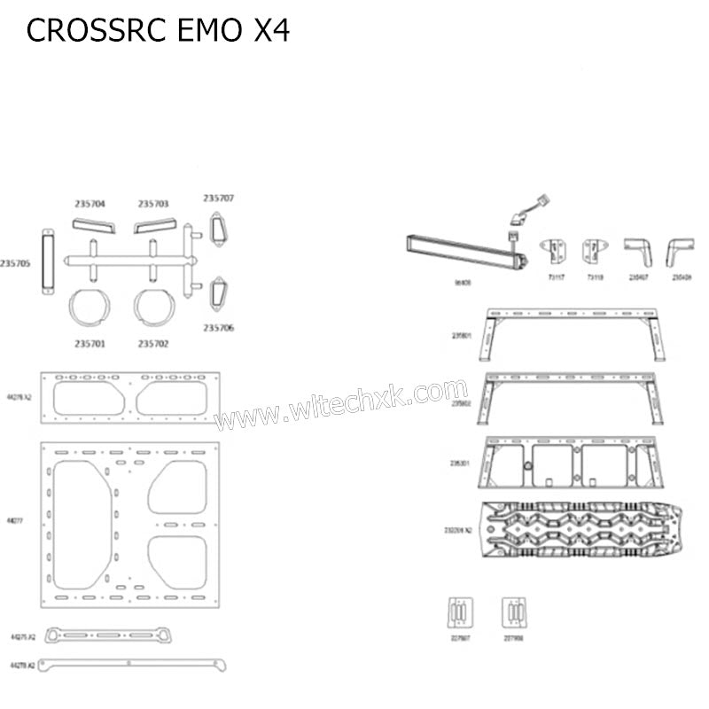 CROSSRC EMO X4 Parts Body Assembly CS-97401288-4