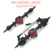 4-MN MODEL MN82 LC79 MN78 RC CAR Upgrade Parts Front and Rear Axle Assembly Black