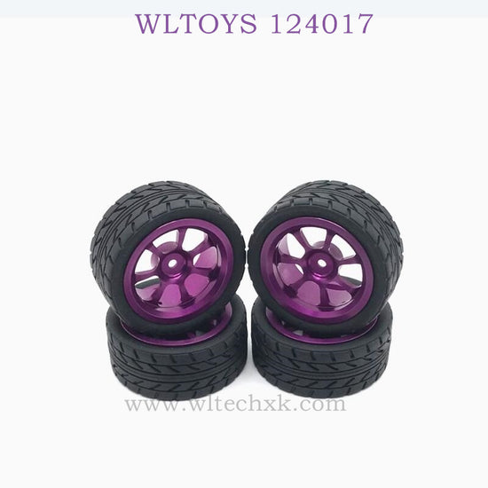  Upgrade Part of WLTOYS 124017 RC Car Wheel Metal Hub purple