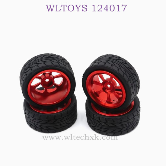 Upgrade Part of WLTOYS 124017 RC Car Wheel Metal Hub red