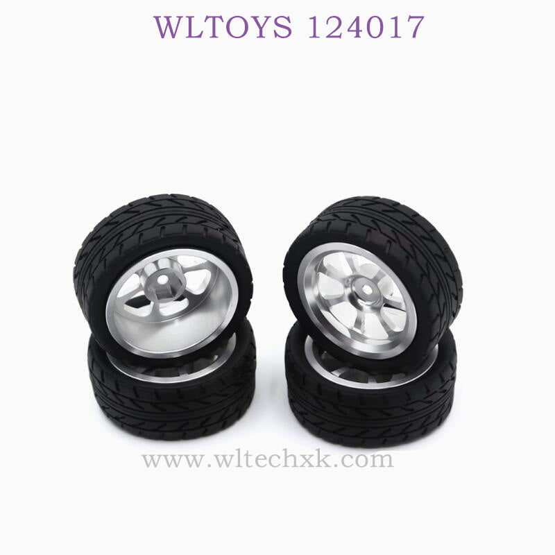Upgrade Part of WLTOYS 124017 RC Car Wheel Metal Hub silver