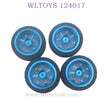 Upgrade Part of WLTOYS 124017 RC Car Wheel Metal Hub blue