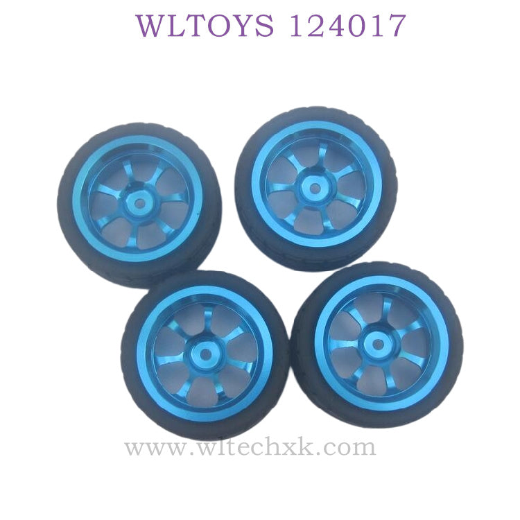Upgrade Part of WLTOYS 124017 RC Car Wheel Metal Hub blue