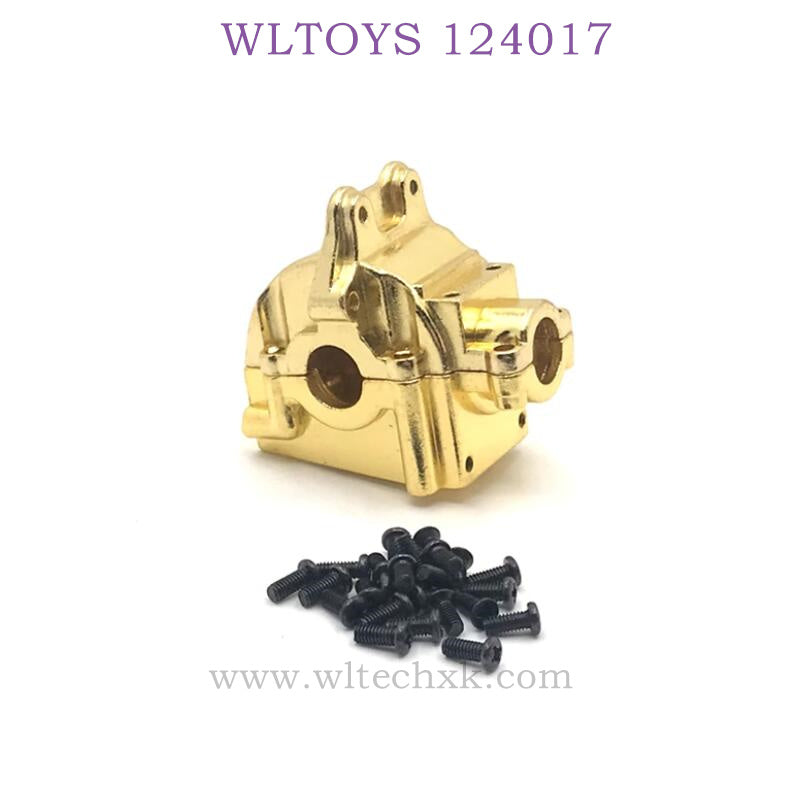Upgrade Part of WLTOYS 124017 RC Car Metal Gearbox gold
