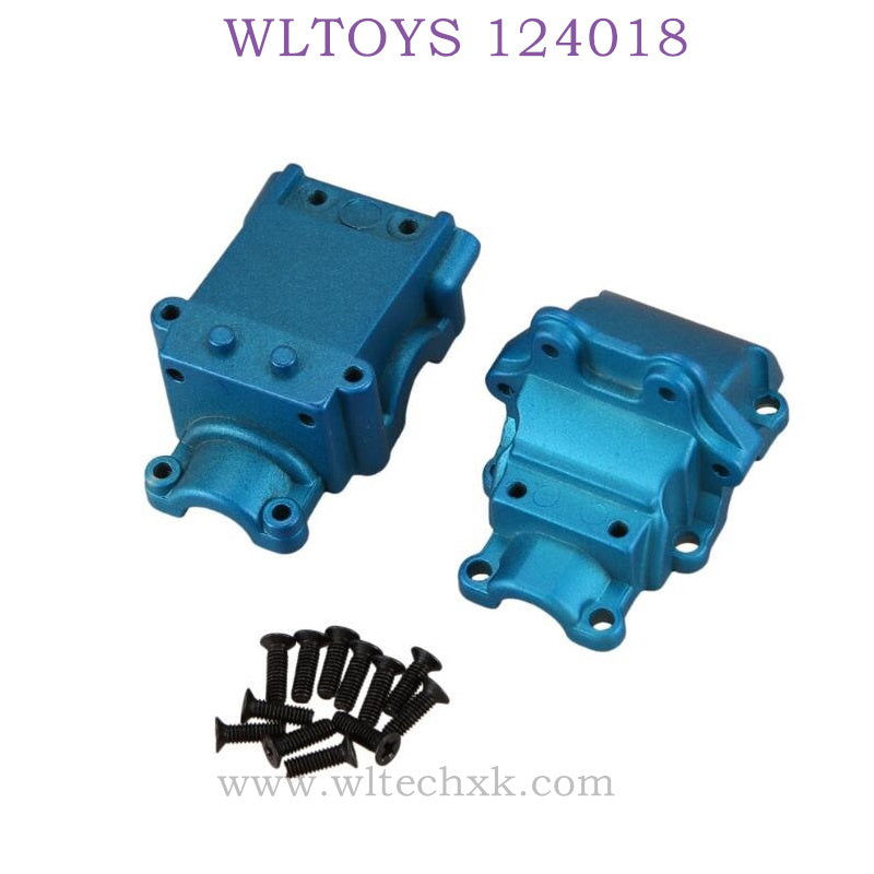 WLTOYS 124018 RC Car Upgrade parts Metal Gearbox blue