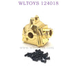 WLTOYS 124018 RC Car Upgrade parts Metal Gearbox gold