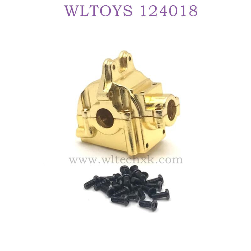 WLTOYS 124018 RC Car Upgrade parts Metal Gearbox gold