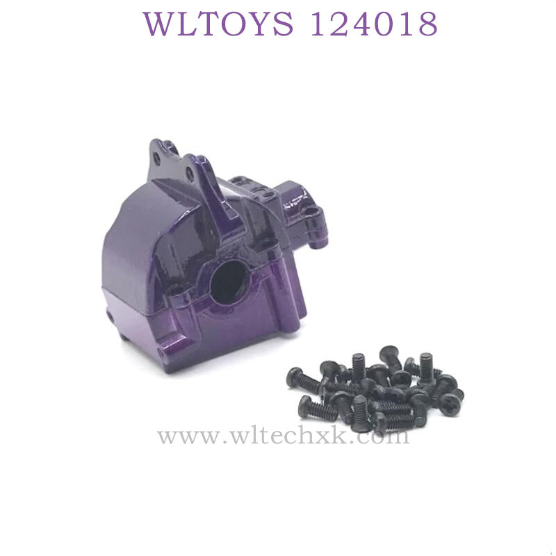 WLTOYS 124018 RC Car Upgrade parts Metal Gearbox purple