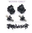 Upgrade Part of WLTOYS 124017 RC Car Metal Gearbox and differential black