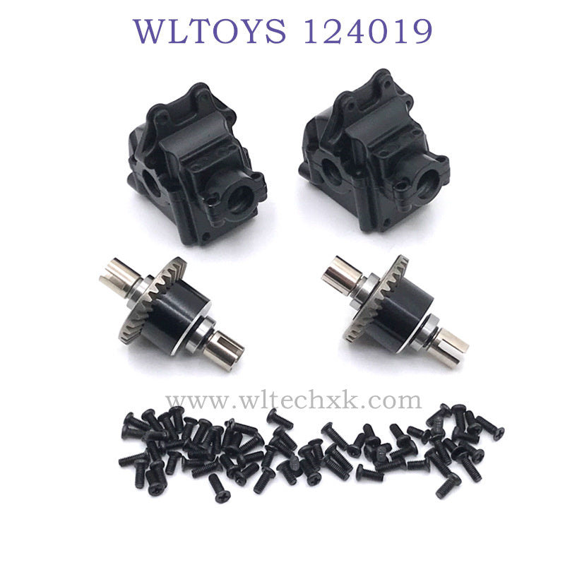 WLTOYS 124019 1/12 RC Car Upgrade Metal Gearbox black