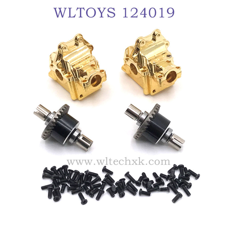 WLTOYS 124019 1/12 RC Car Upgrade Metal Gearbox gold