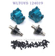 WLTOYS 124019 1/12 RC Car Upgrade Metal Gearbox blue