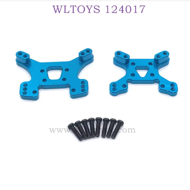 Upgrade Part of WLTOYS 124017 RC Car Rear and Front Shock Plate blue