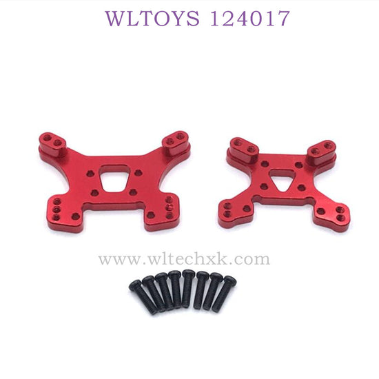 Upgrade Part of WLTOYS 124017 RC Car Rear and Front Shock Plate red