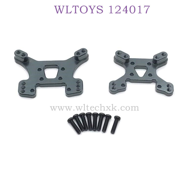 Upgrade Part of WLTOYS 124017 RC Car Rear and Front Shock Plate titanium