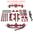 41-MN MODEL MN82 Upgrade Parts Front and Rear Axle kit Shocks and Side plate Red