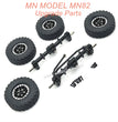 42-MN MODEL MN82 Upgrade Parts Front Rear Axle kit and Metal Wheel Assembly Black