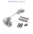 Upgrade Part of WLTOYS 124017 RC Car Metal Steering Kit silver